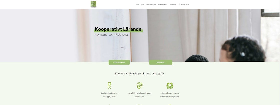 an image of klutbildning.com first page